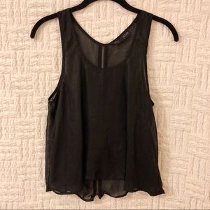 Topshop Petite Shimmer Sheer Top